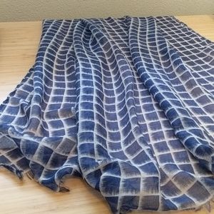 Blue silk scarf